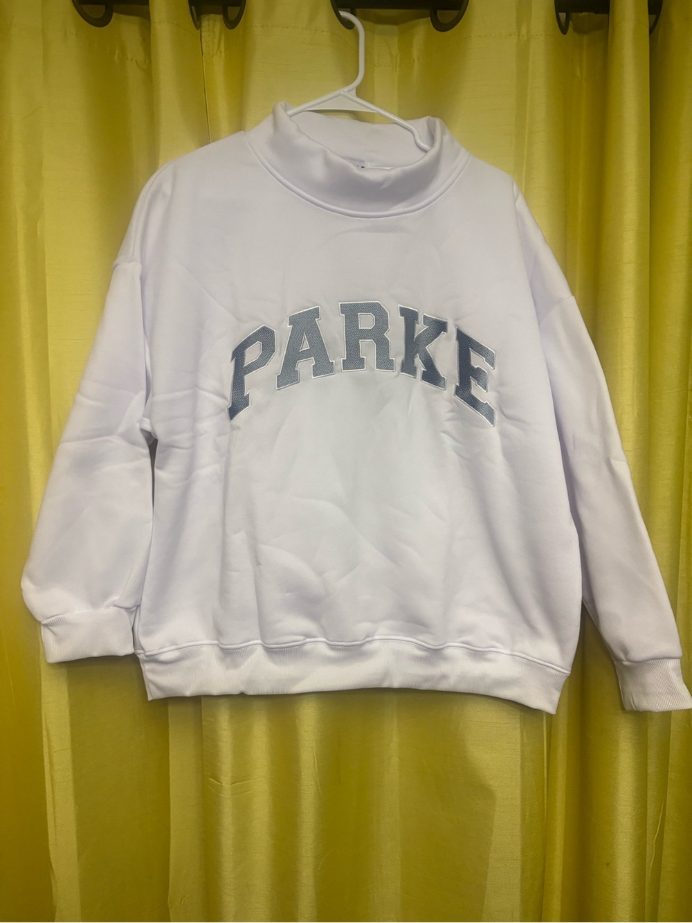 White 'PARKE' High-Neck Sweatshirt